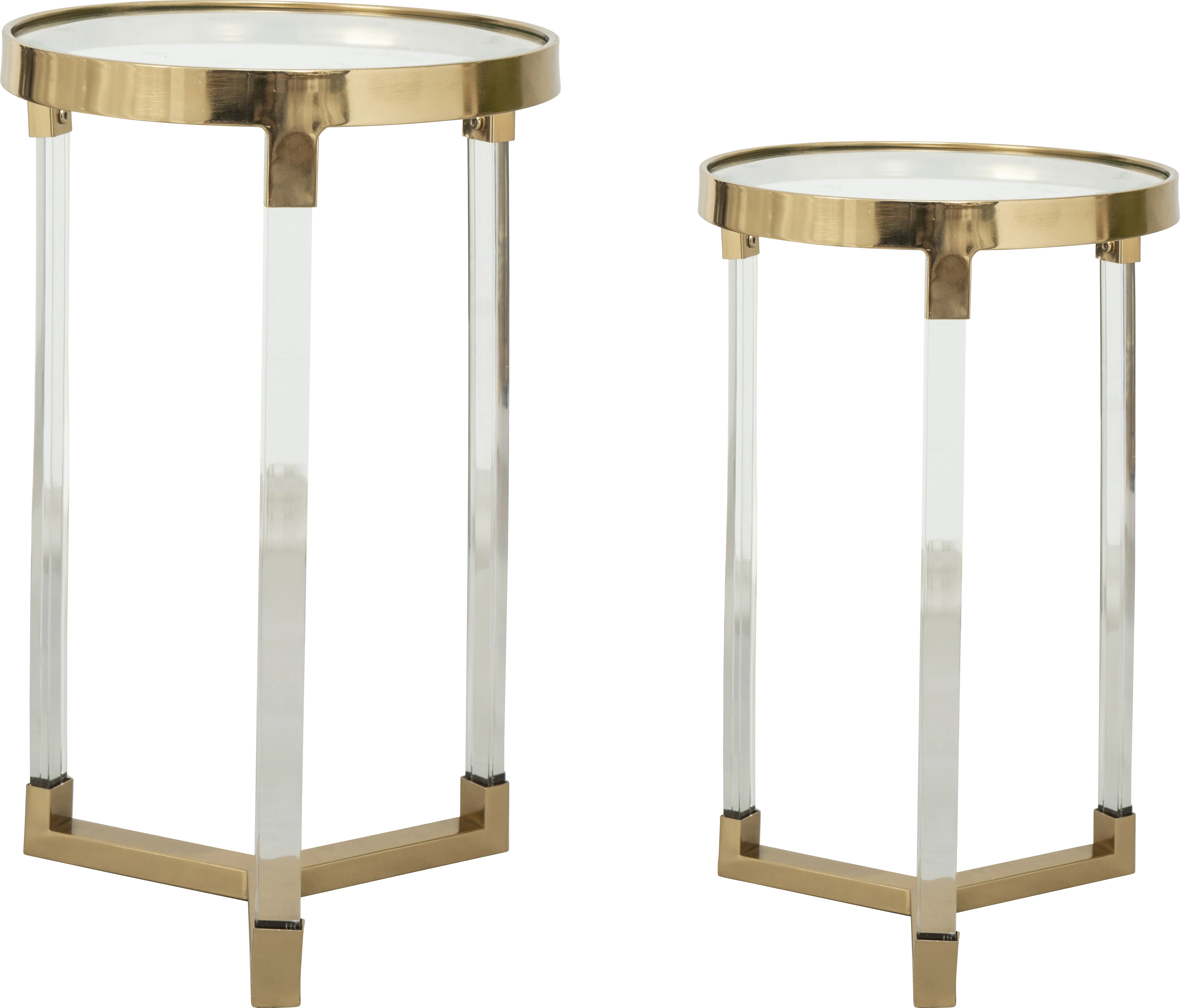 Brinkbum Gold Nesting Tables, Set of 2 - Thumbnail - Image 1