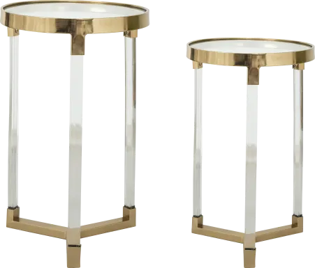 Brinkbum Gold Nesting Tables, Set of 2