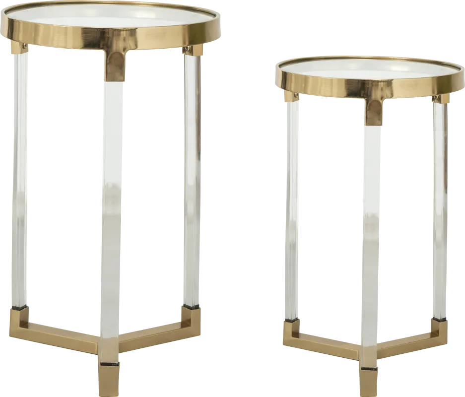 Brinkbum Gold Nesting Tables, Set of 2