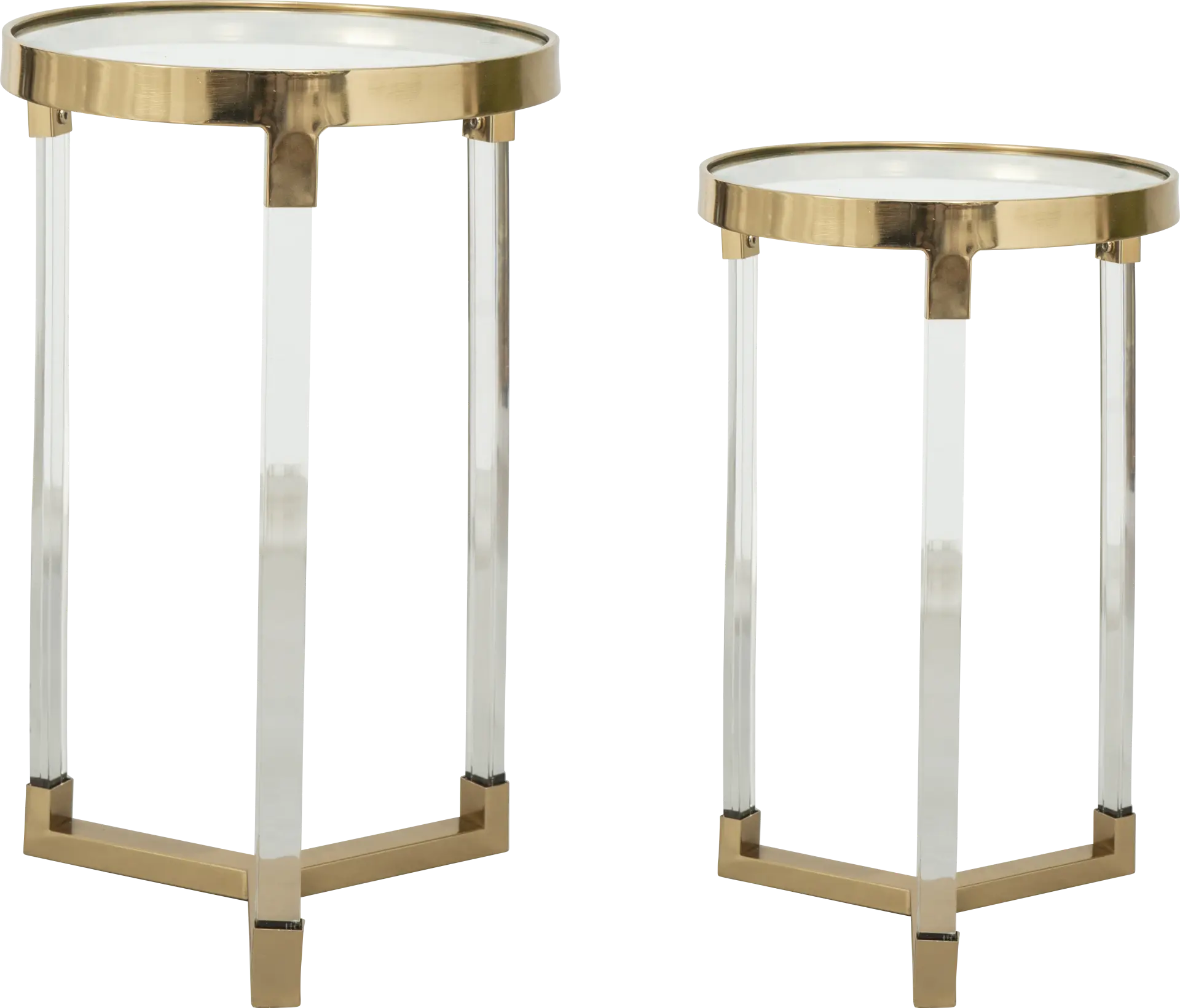 Brinkbum Gold Nesting Tables, Set of 2