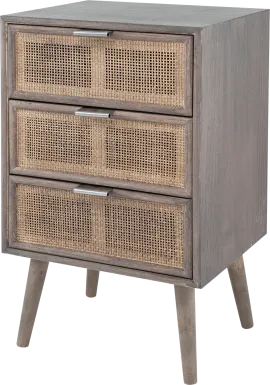 Brumana Gray 3 Drawer Accent Cabinet
