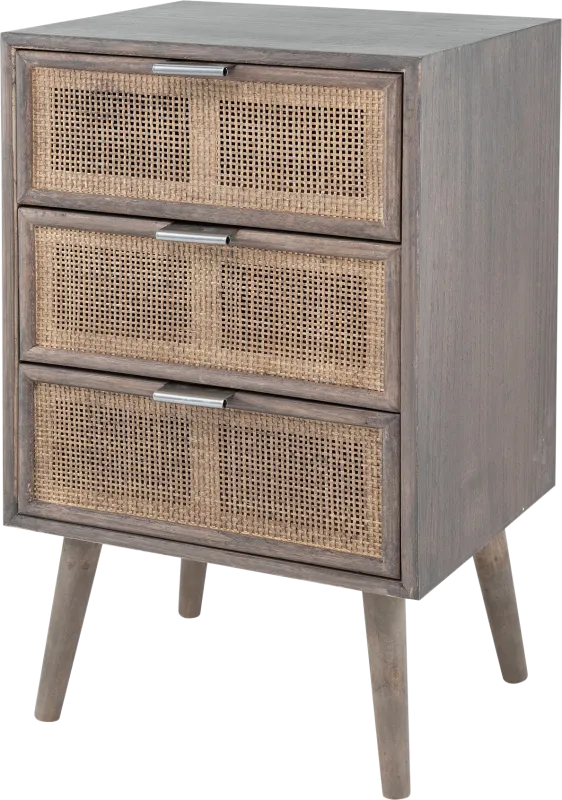 Brumana Gray 3 Drawer Accent Cabinet