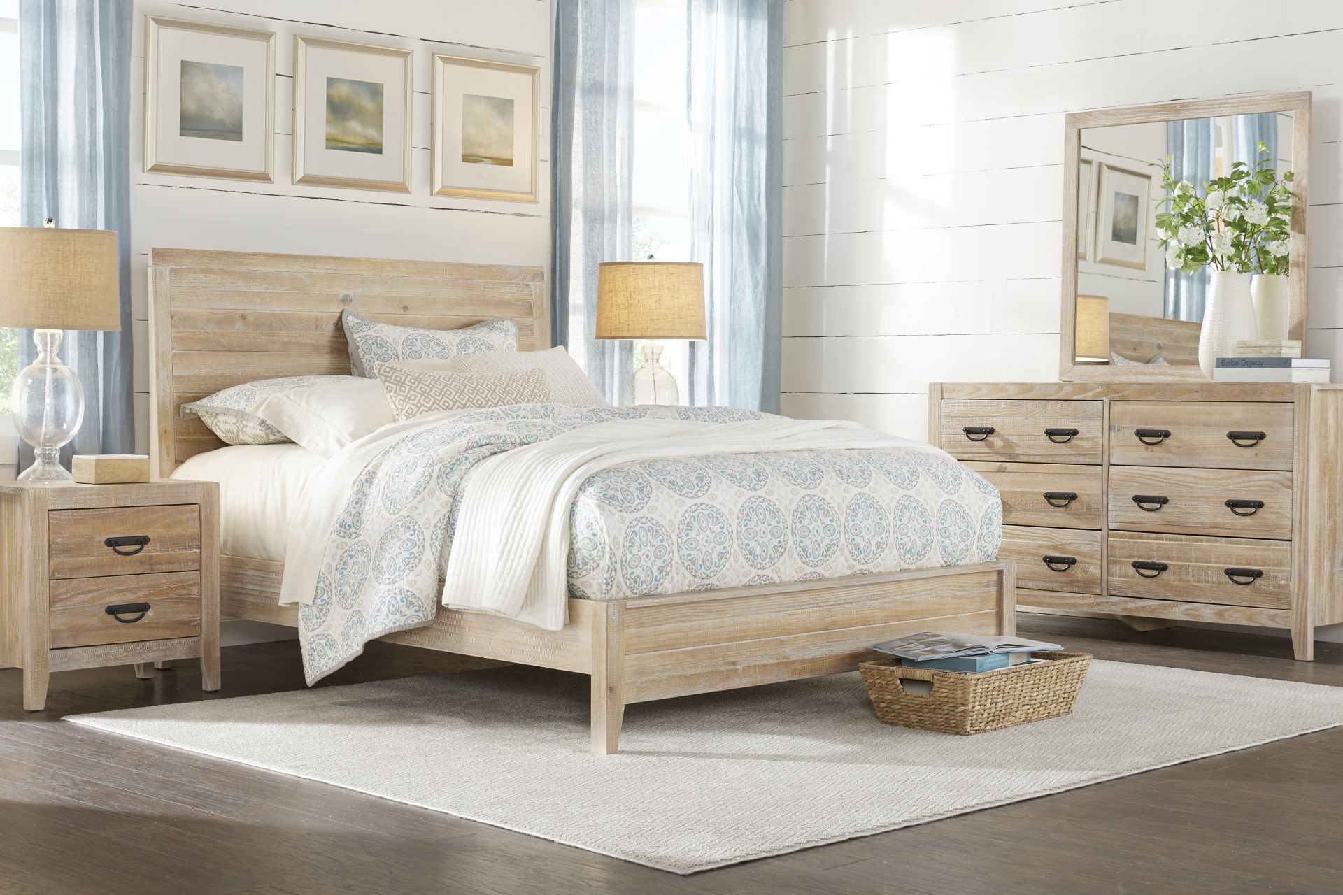 Palm Grove Toffee 7 Pc King Panel Bedroom - Image 1