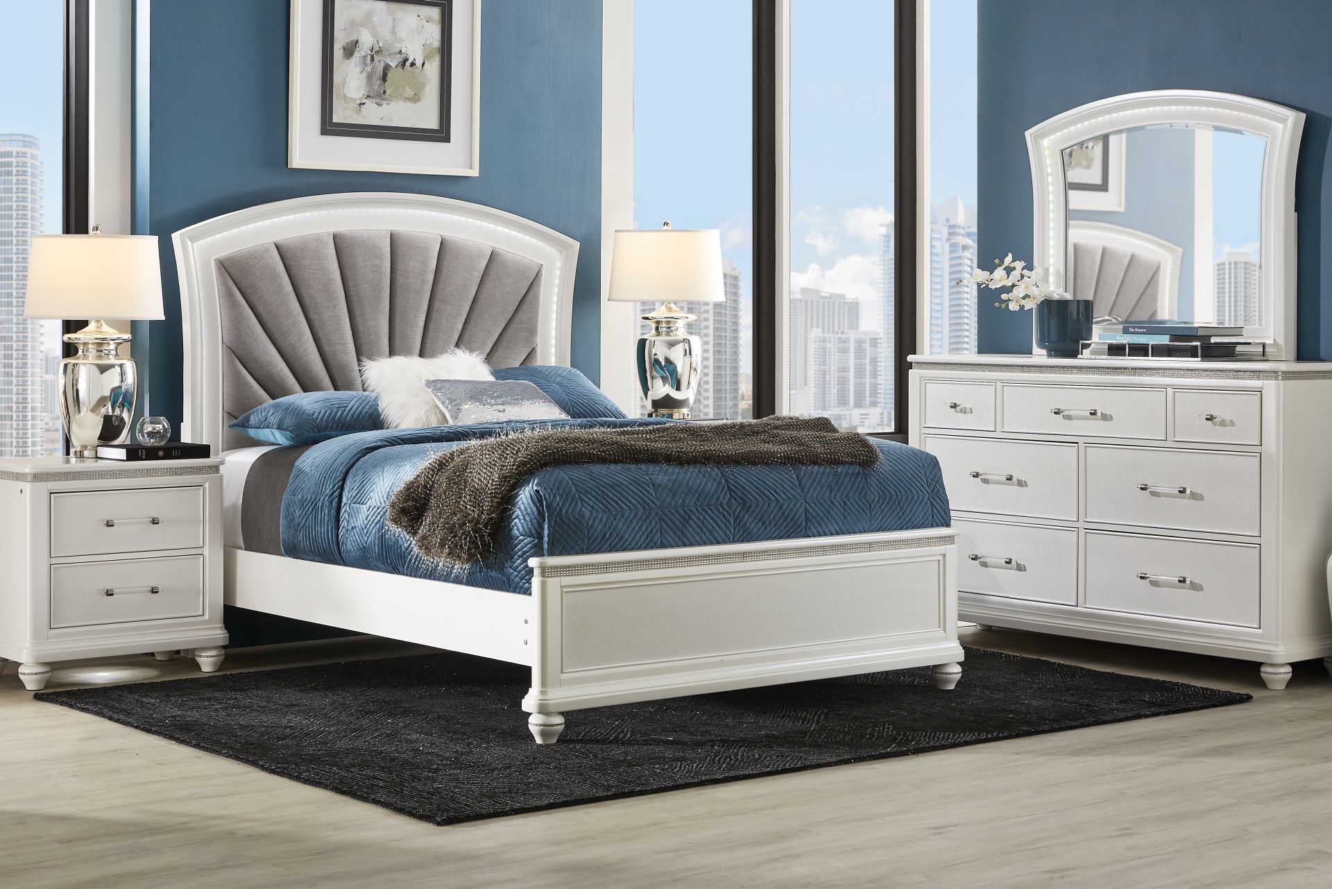 Starlet Lane White 5 Pc King Bedroom - Image 1