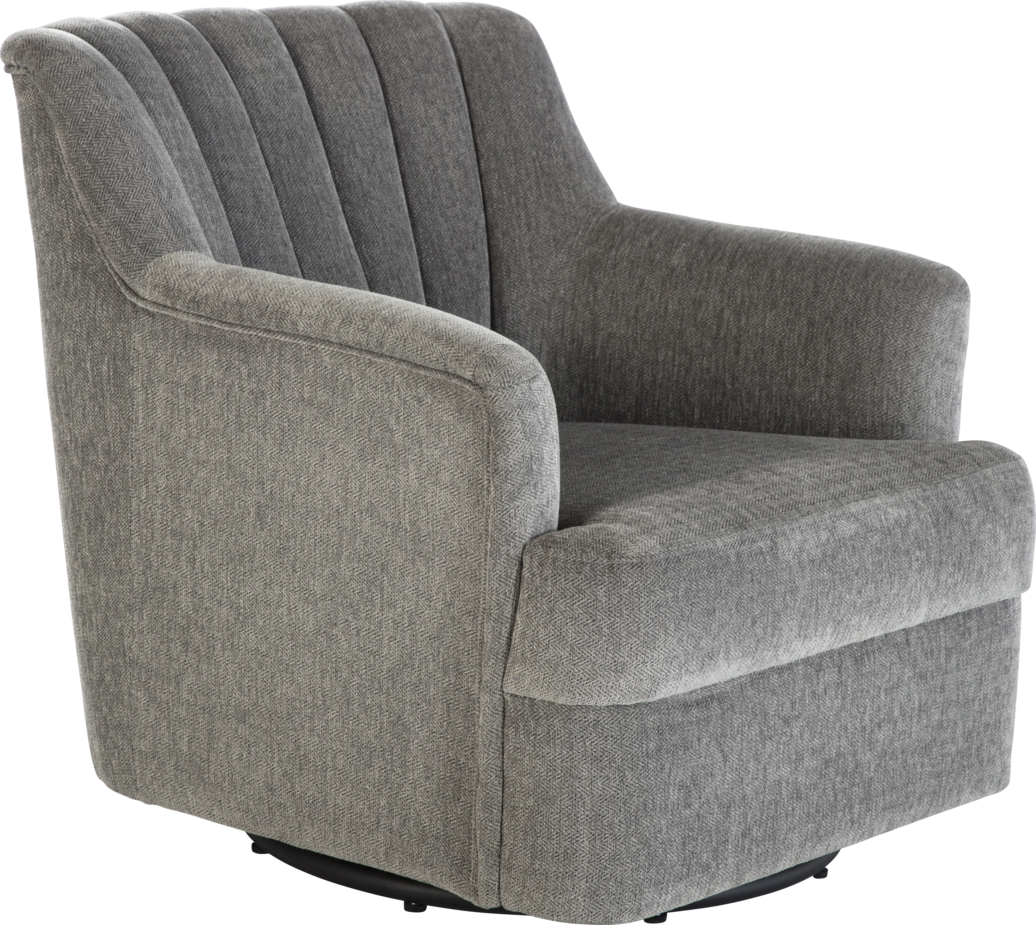 Oxon Gray Swivel Accent Chair - Thumbnail - Image 1