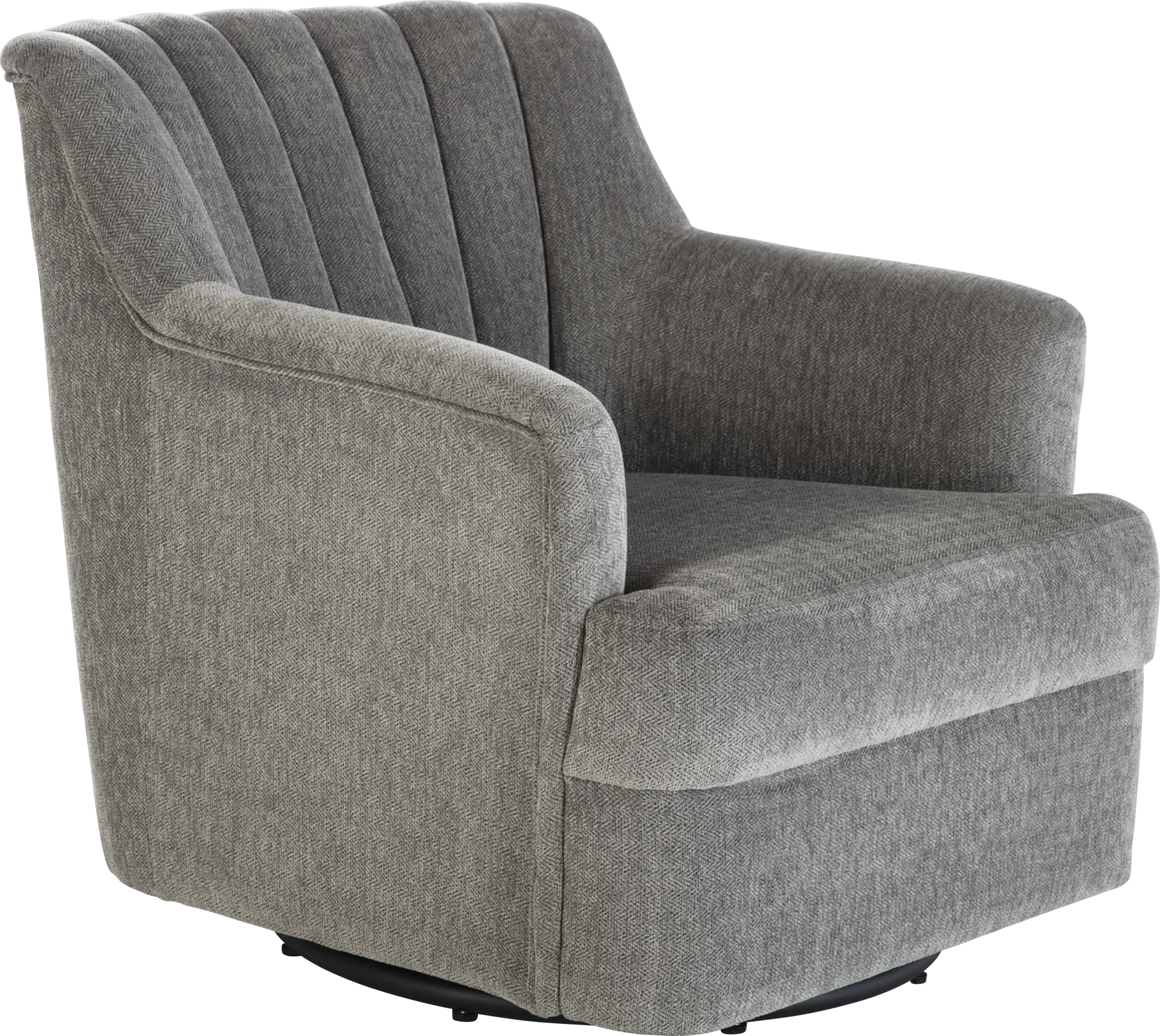 Oxon Gray Swivel Accent Chair - Image 1