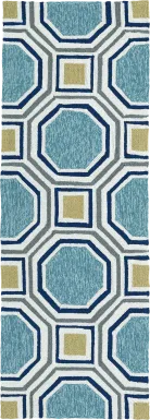 Jazlynn Blue 4' x 6' Indoor/Outdoor Rug