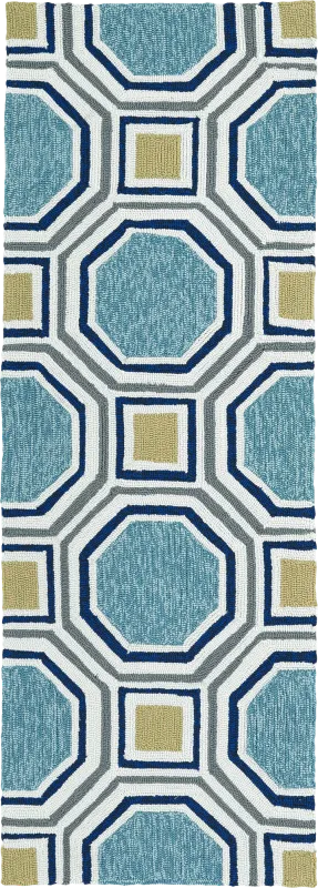 Jazlynn Blue 4' x 6' Indoor/Outdoor Rug