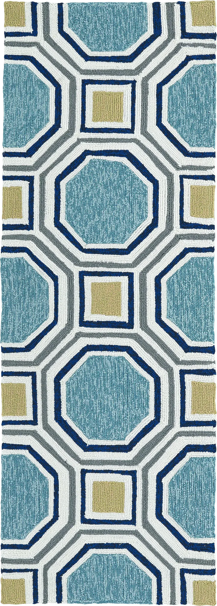 Jazlynn Blue 4' x 6' Indoor/Outdoor Rug - Image 1