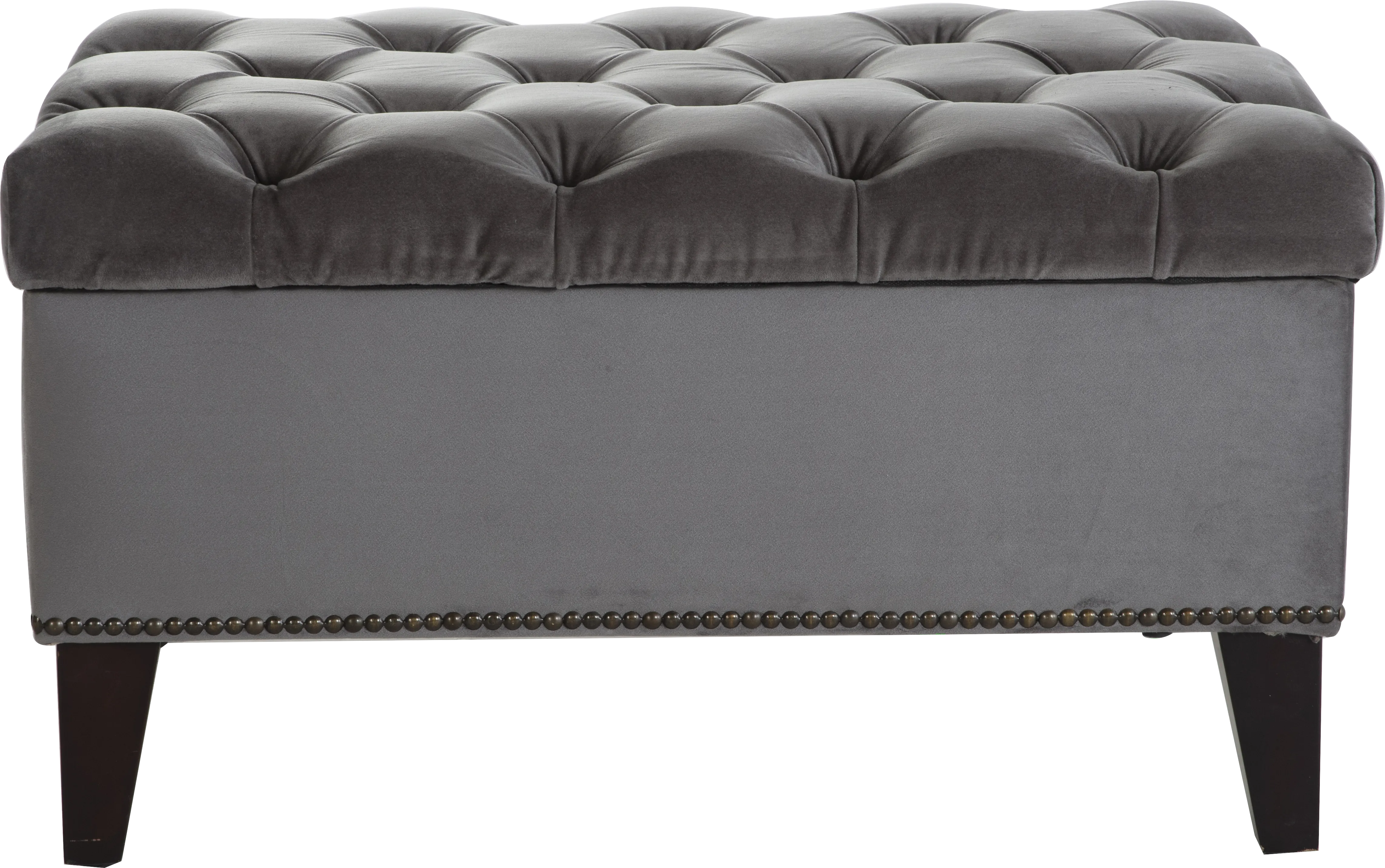 Tumbrel Gray Accent Ottoman - Thumbnail - Image 1