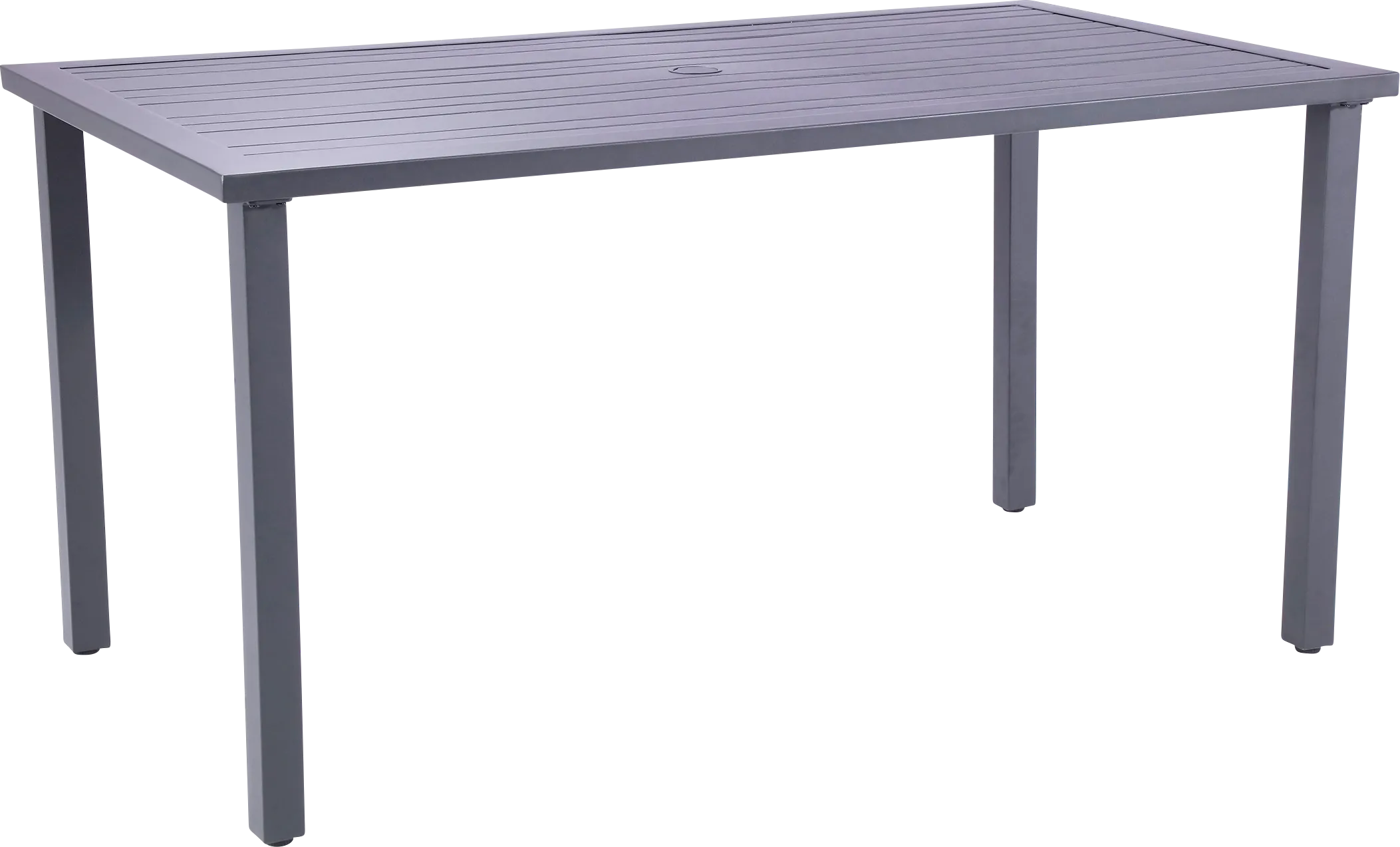 Outdoor Miloen Rectangular Black Dining Table - Thumbnail - Image 1