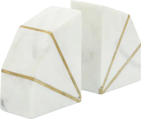 Elginwoods White Bookends