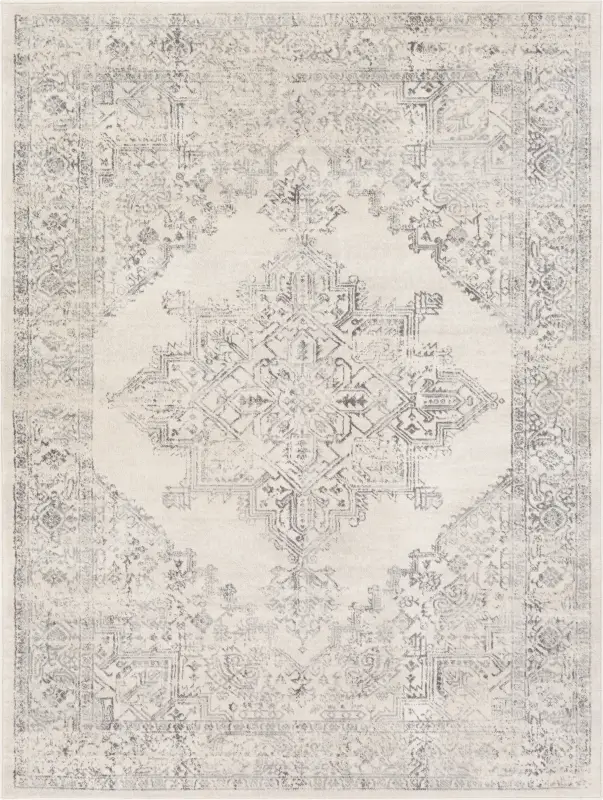 Shinnwood V White 6'7 x 9' Rug