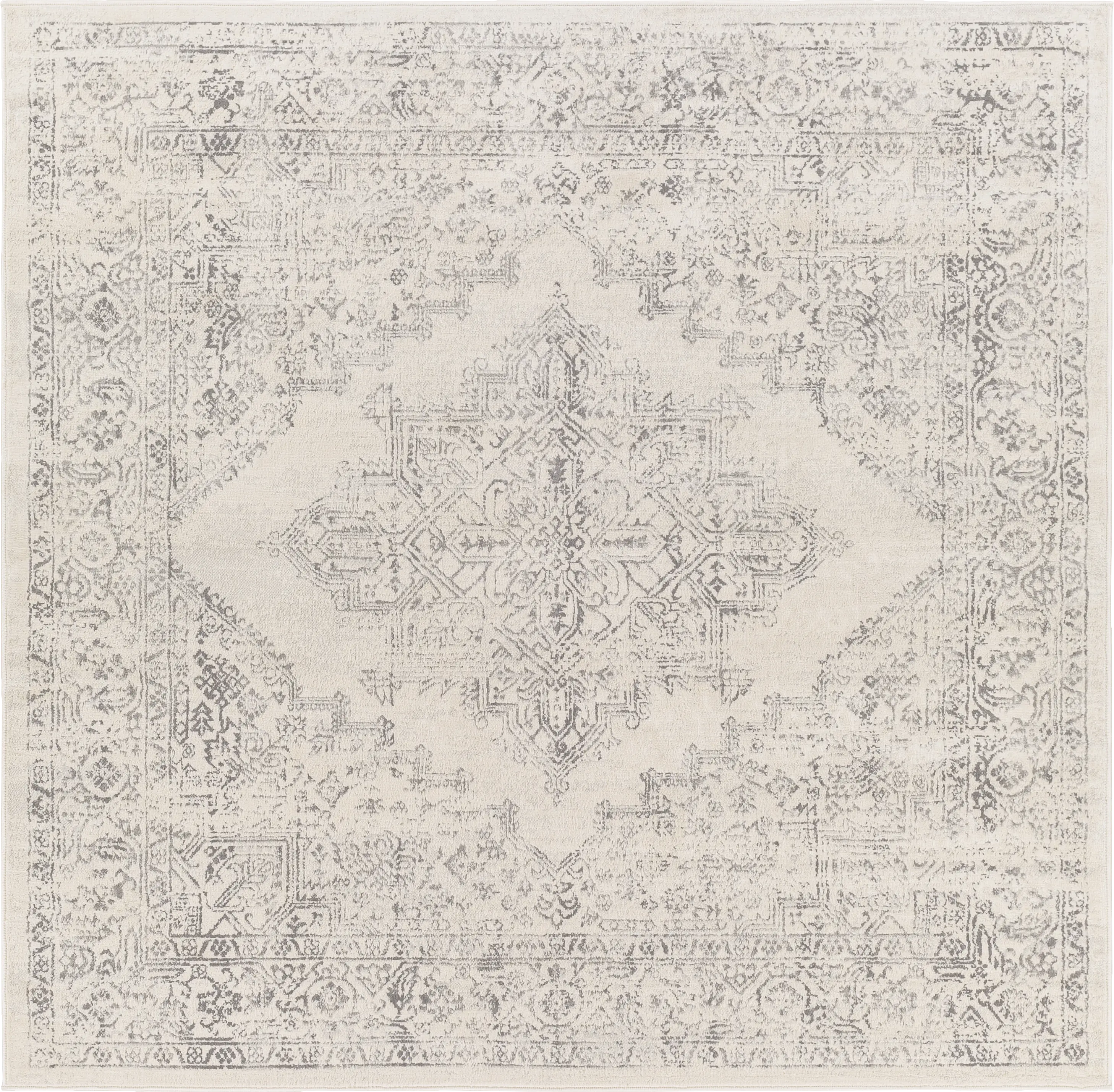 Shinnwood V White 7'10 Square Rug