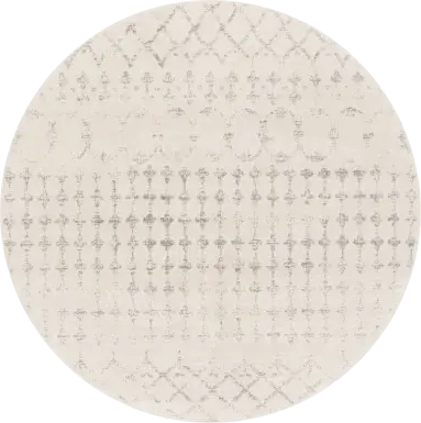 Sharease II Off-White 7'10 Round Rug