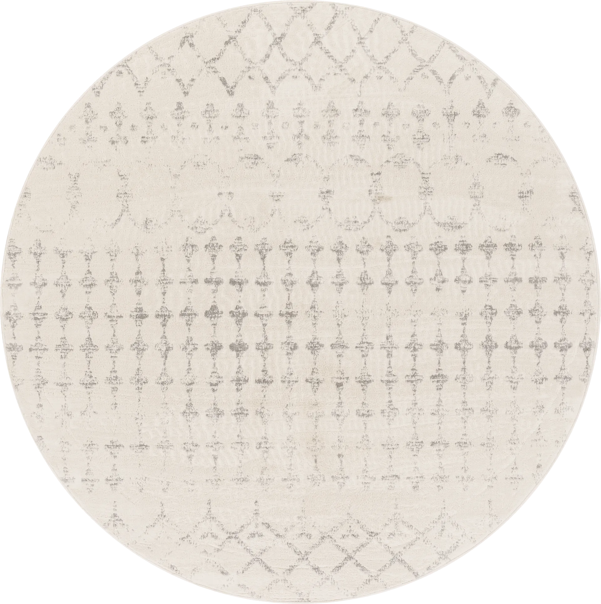 Sharease II Off-White 7'10 Round Rug - Image 1