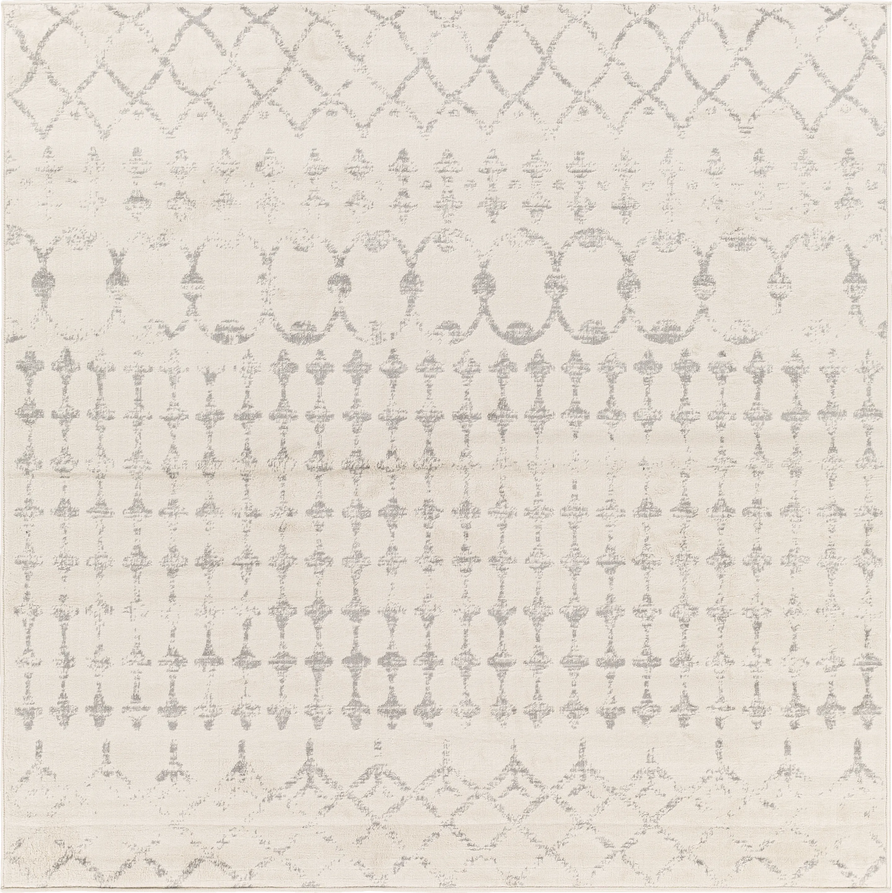 Sharease II Off-White 7'10 Square Rug - Thumbnail - Image 1