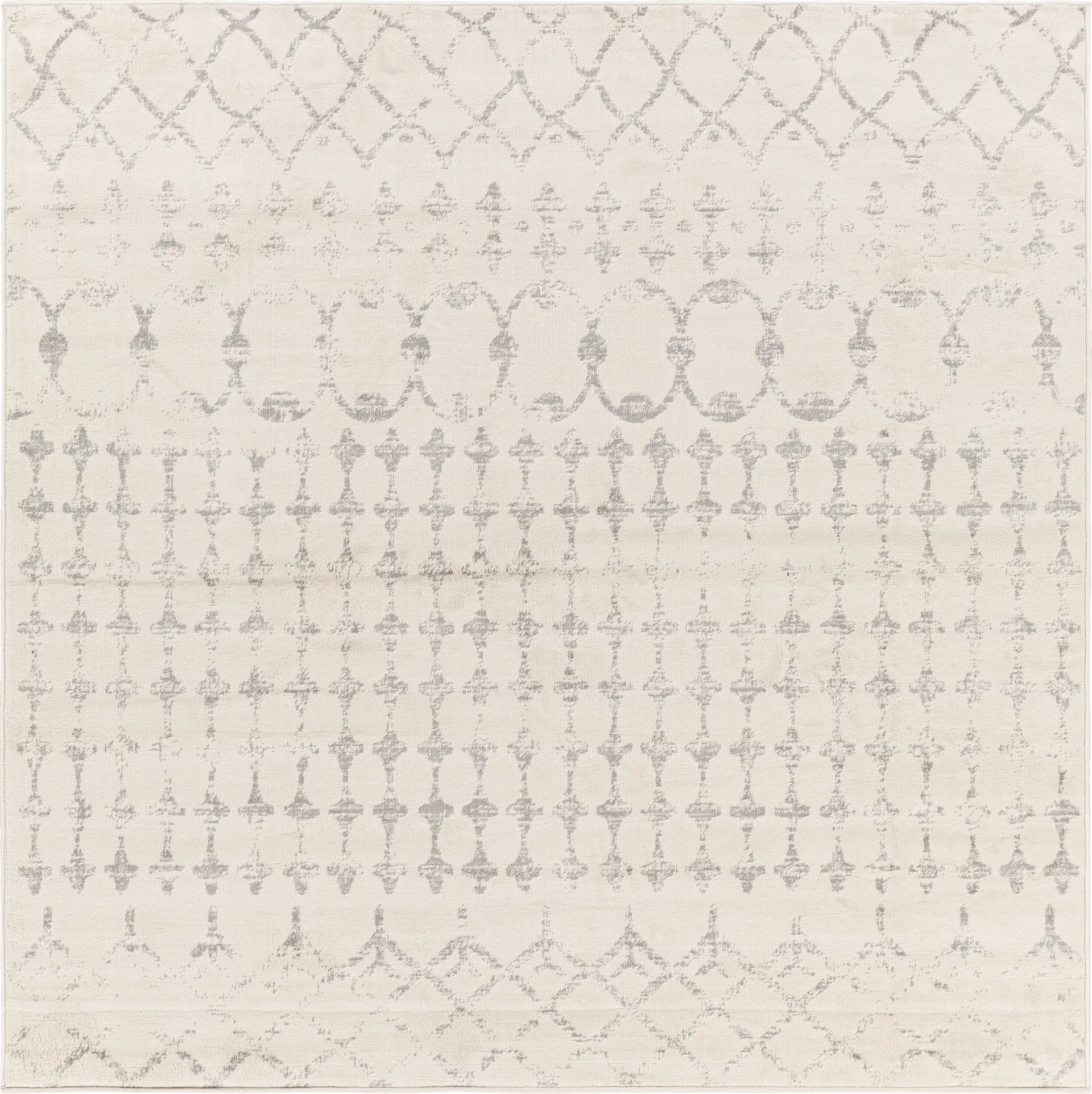 Sharease II Off-White 7'10 Square Rug - Image 1