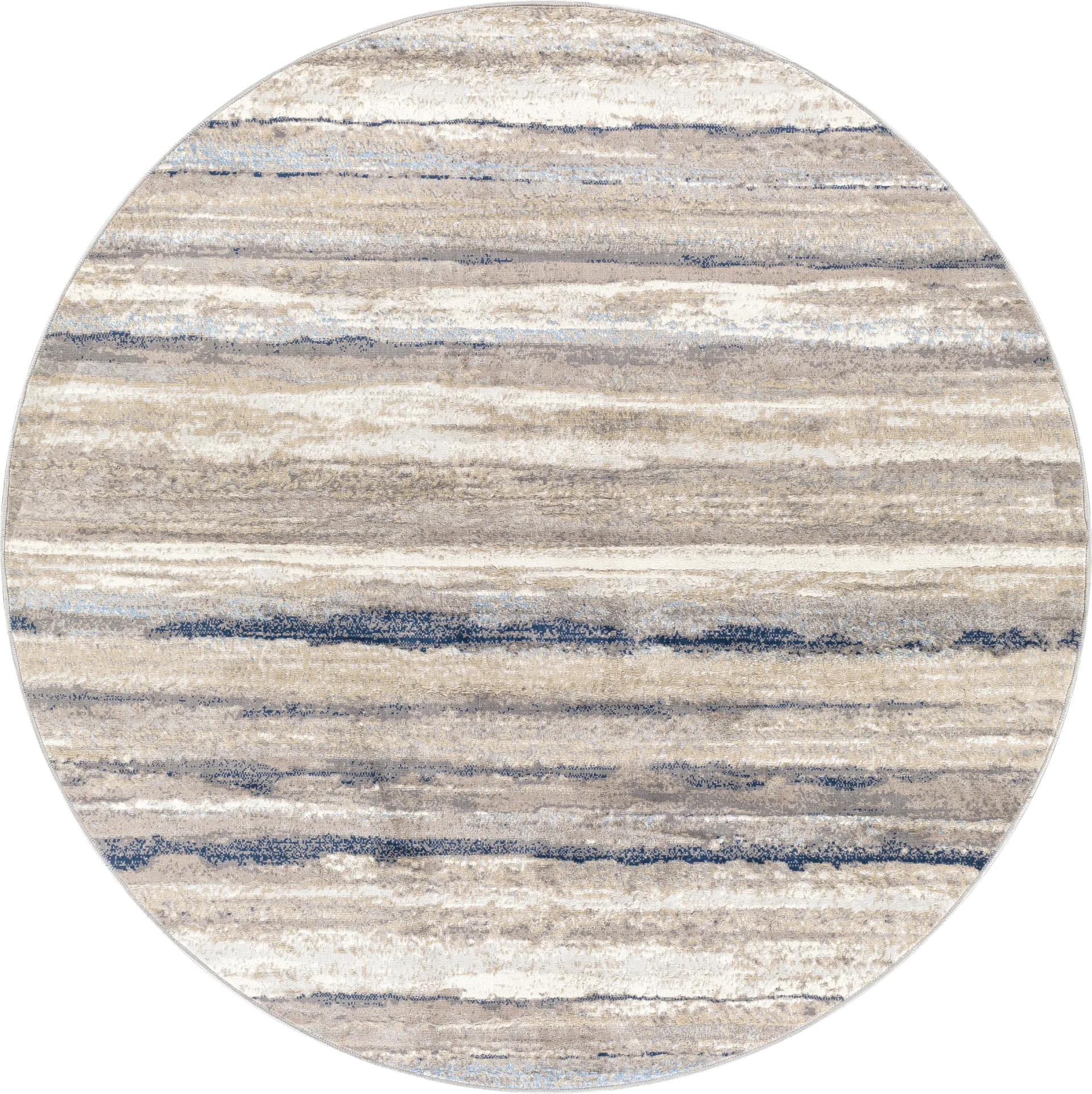 Sharease III Navy 7'10 Round Rug - Image 1