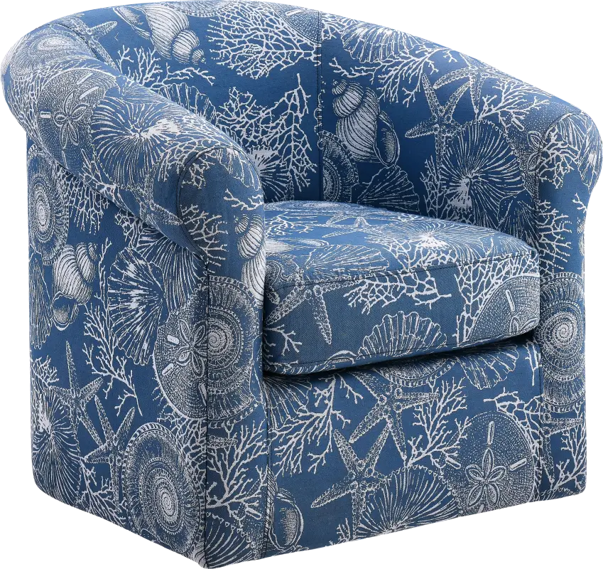 Tanith Blue Swivel Chair