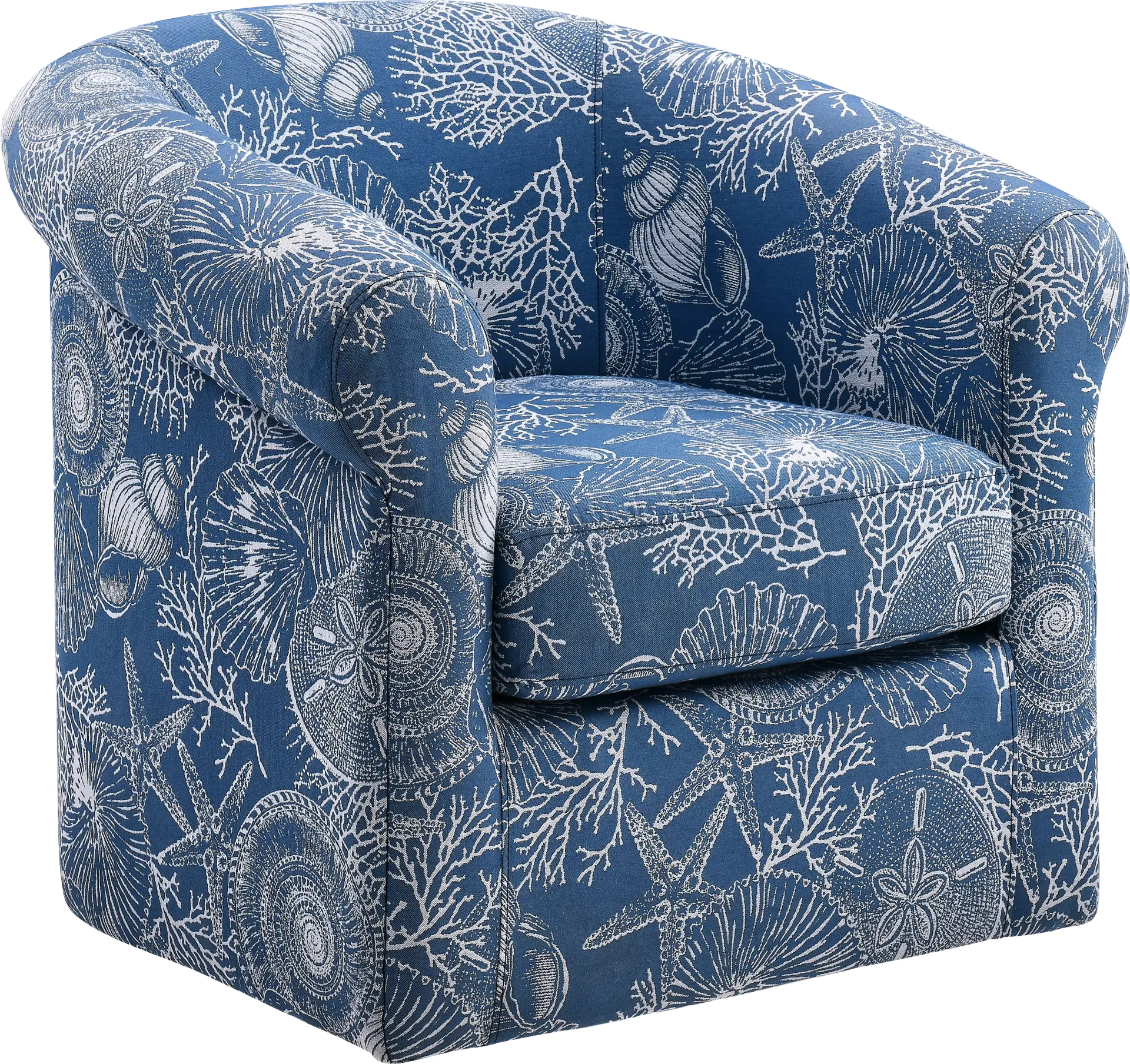 Tanith Blue Swivel Chair