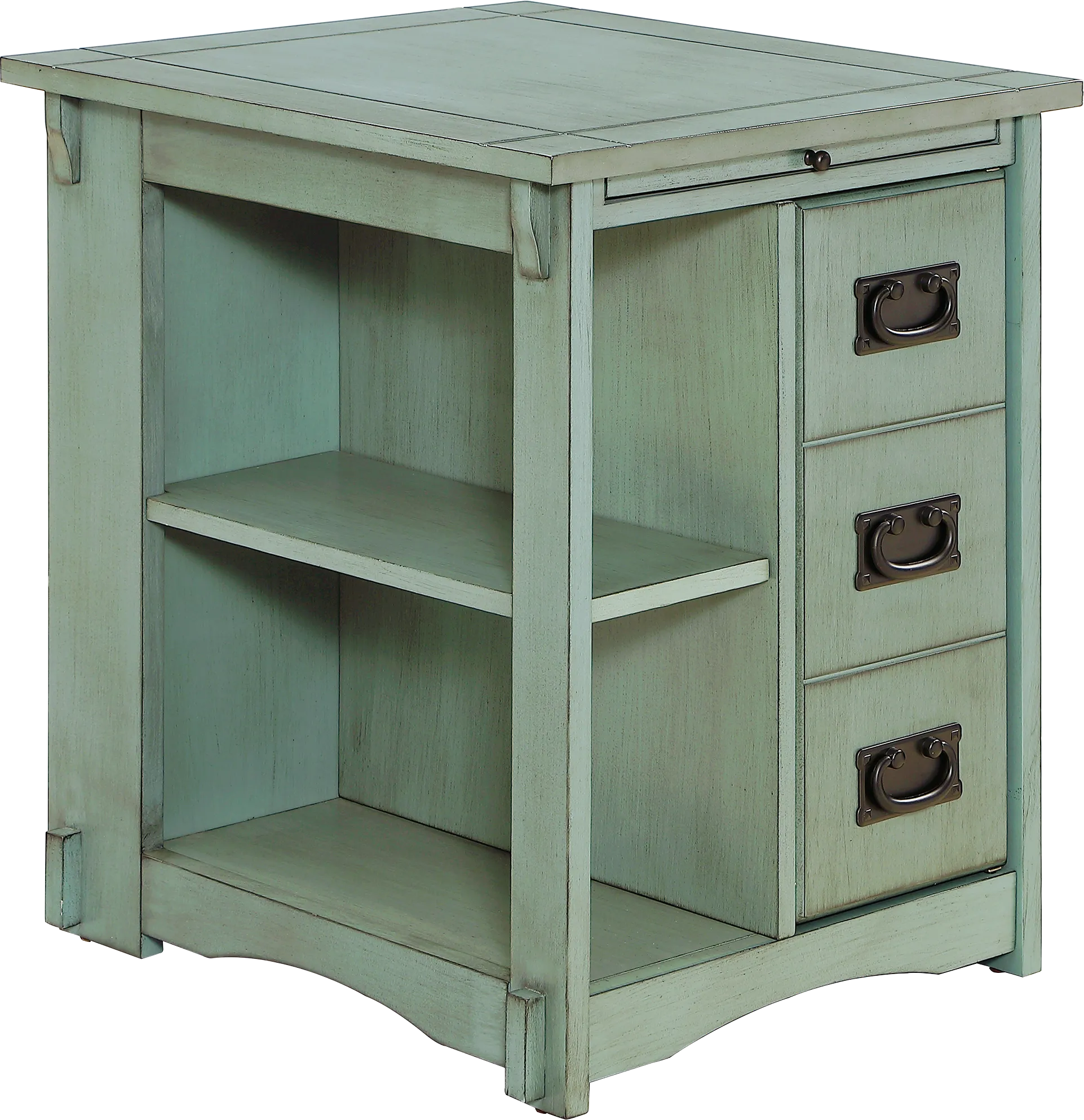 Ketura Teal End Table - Thumbnail - Image 1