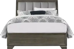 3 pc king upholstered sleigh bed