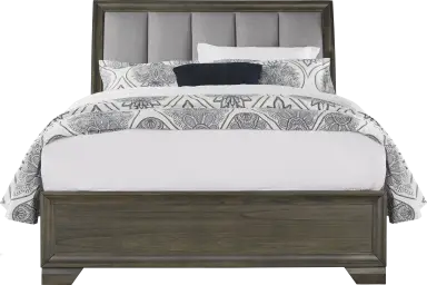 3 pc king upholstered sleigh bed