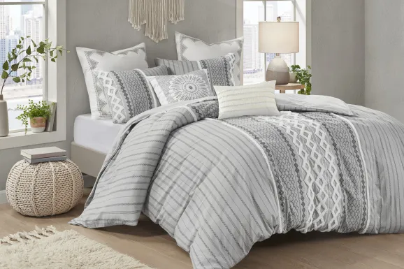 Plaen Gray 3 Pc King/California Comforter Set