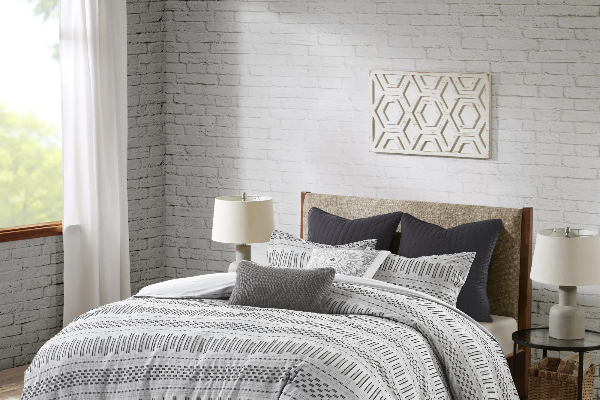 Shrader Gray 3 Pc King/California Comforter Set - Thumbnail - Image 2