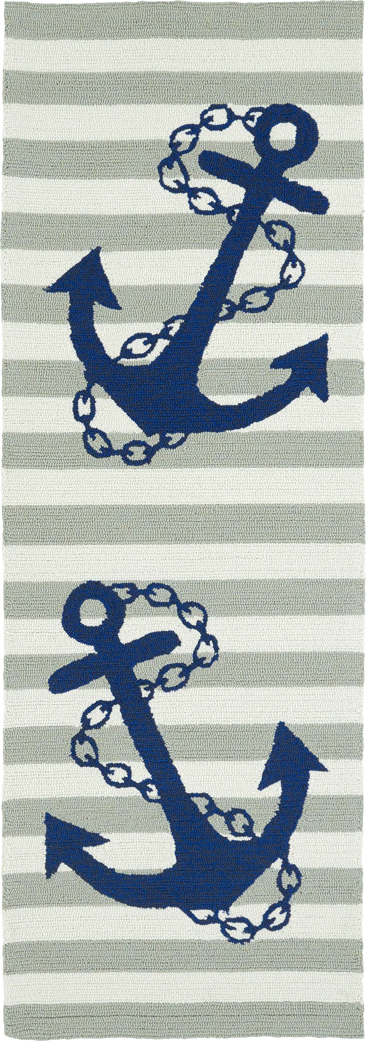 Drop Anchor Green 2' x 6' Indoor/Outdoor Rug - Image 1