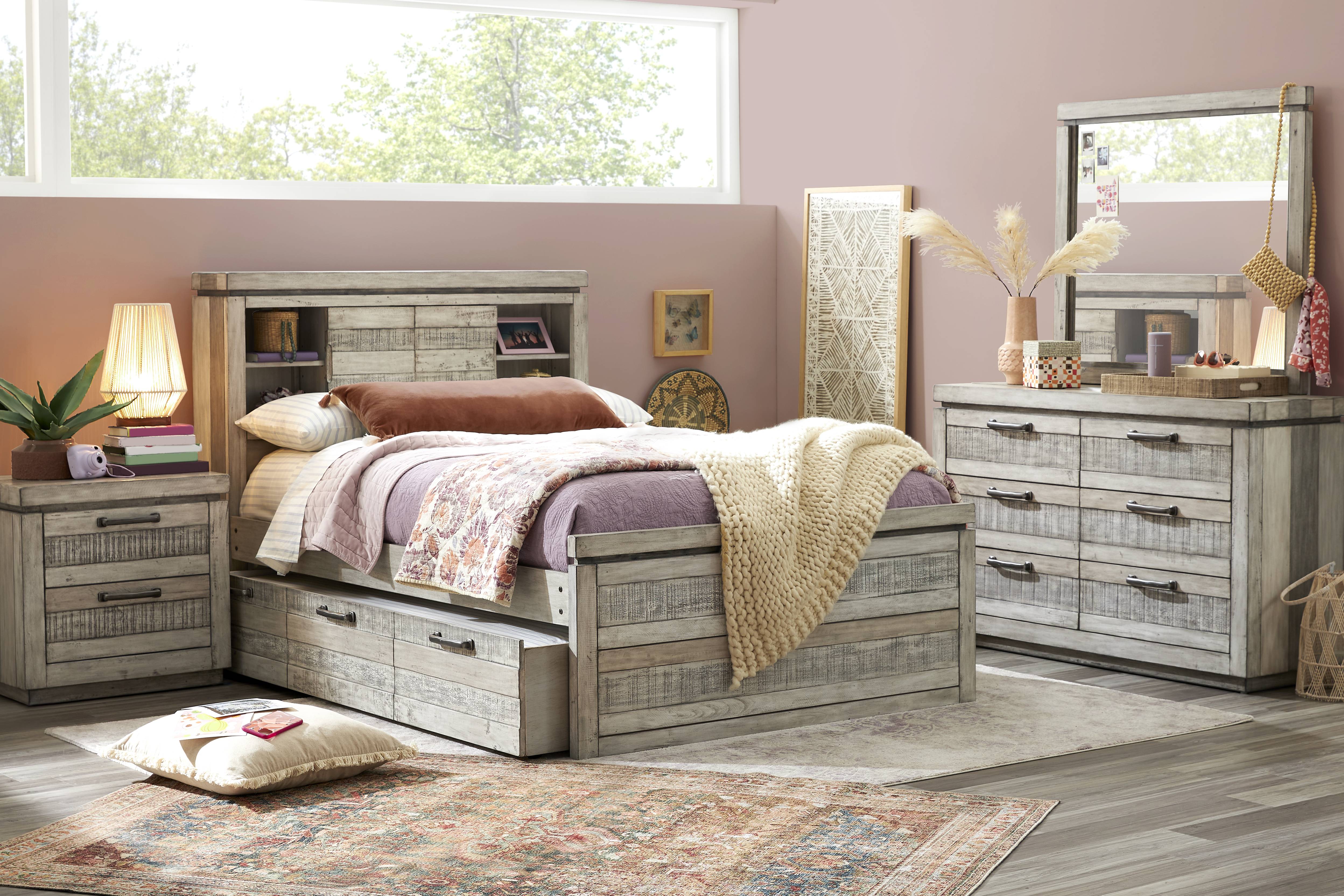 Kids Westover Hills Jr Gray Full Bookcase Bed