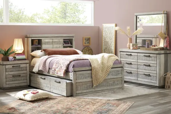 Kids Westover Hills Jr Gray Full Bookcase Bed