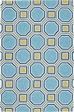 Jazlynn Blue 8' x 10' Indoor/Outdoor Rug