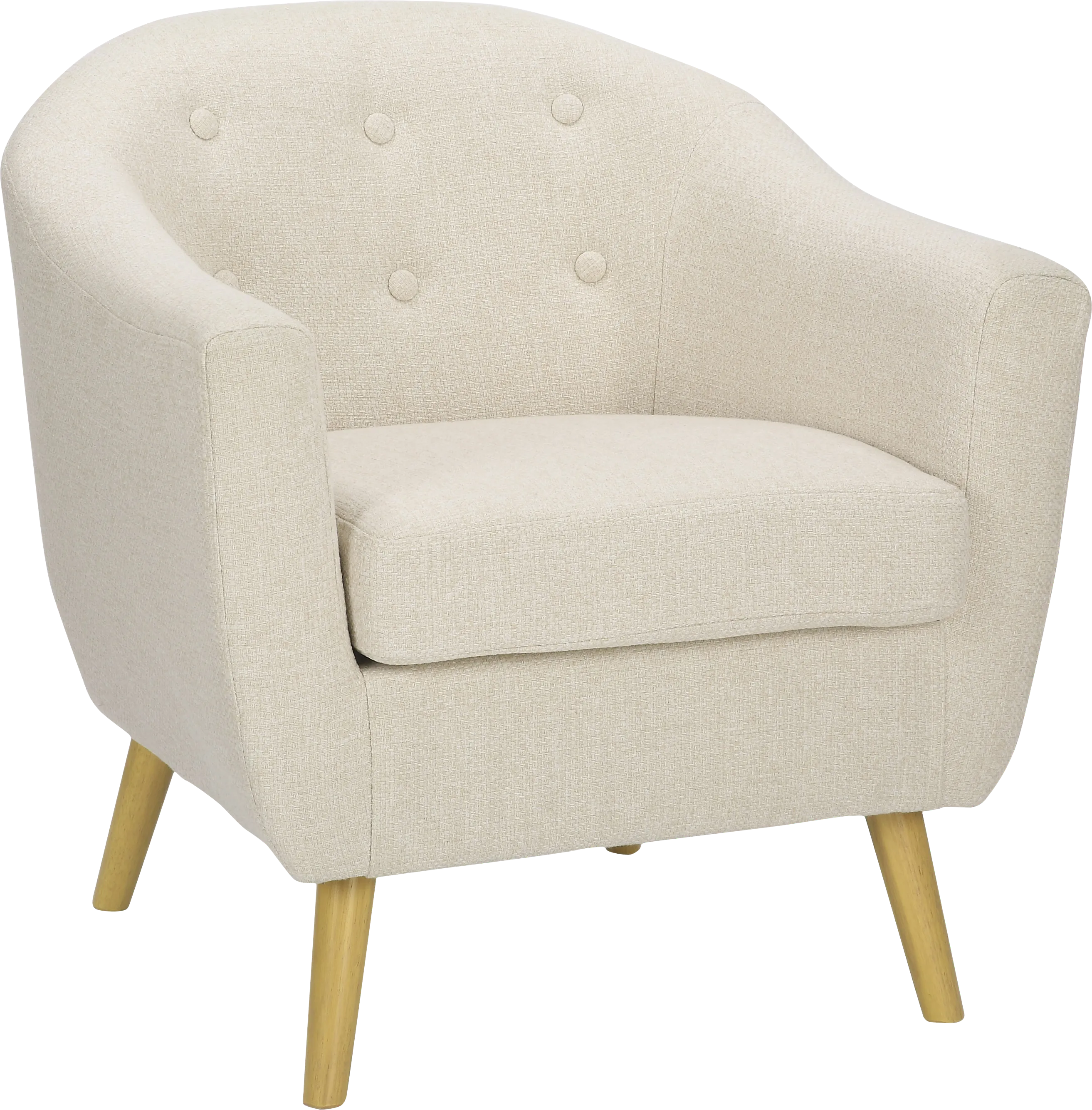 Violwell Cream Accent Chair - Thumbnail - Image 1