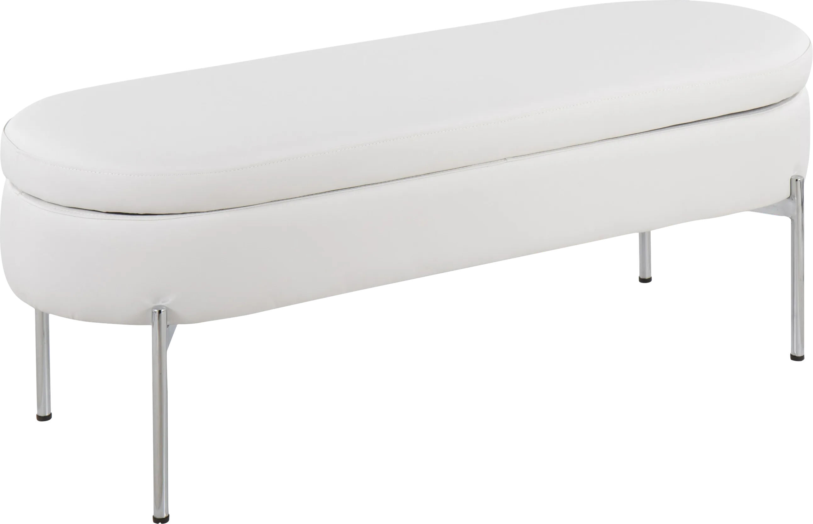 Avastele White Accent Bench - Thumbnail - Image 1
