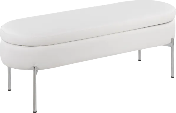 Avastele White Accent Bench