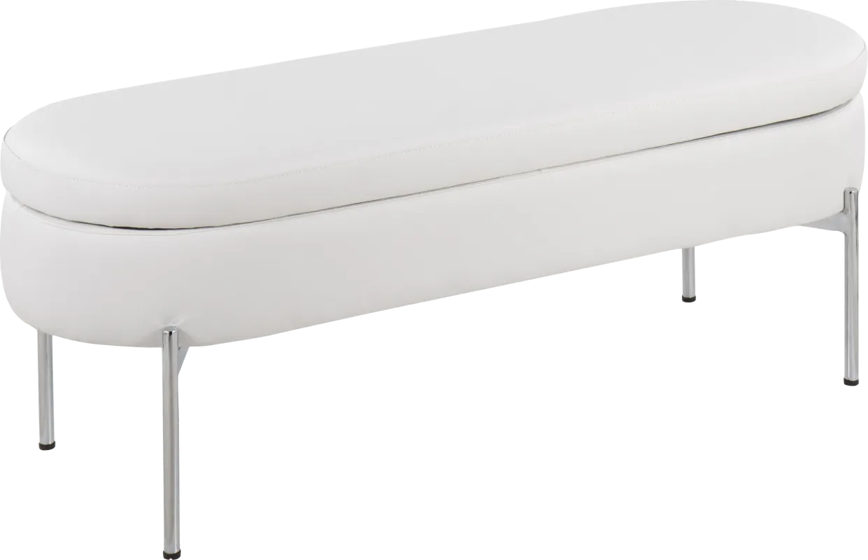 Avastele White Accent Bench