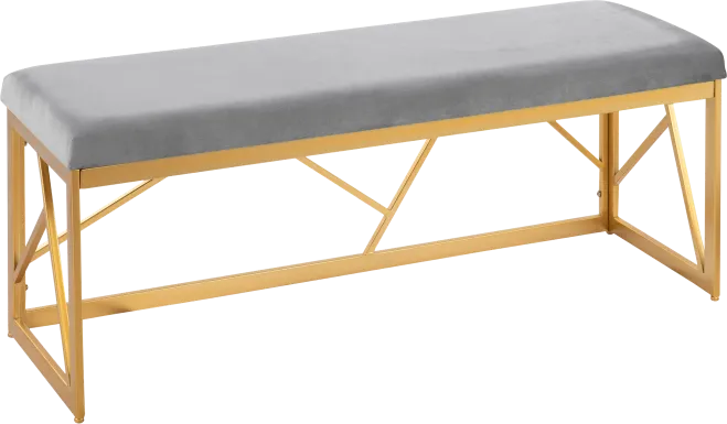 Belino I Gray Accent Bench