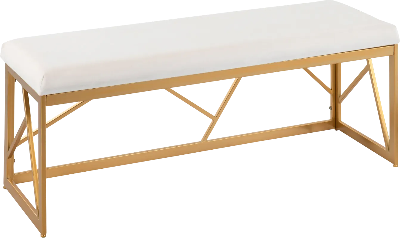 Belino I White Accent Bench
