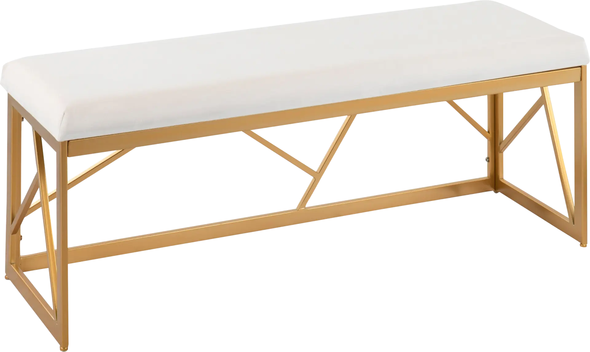 Belino I White Accent Bench