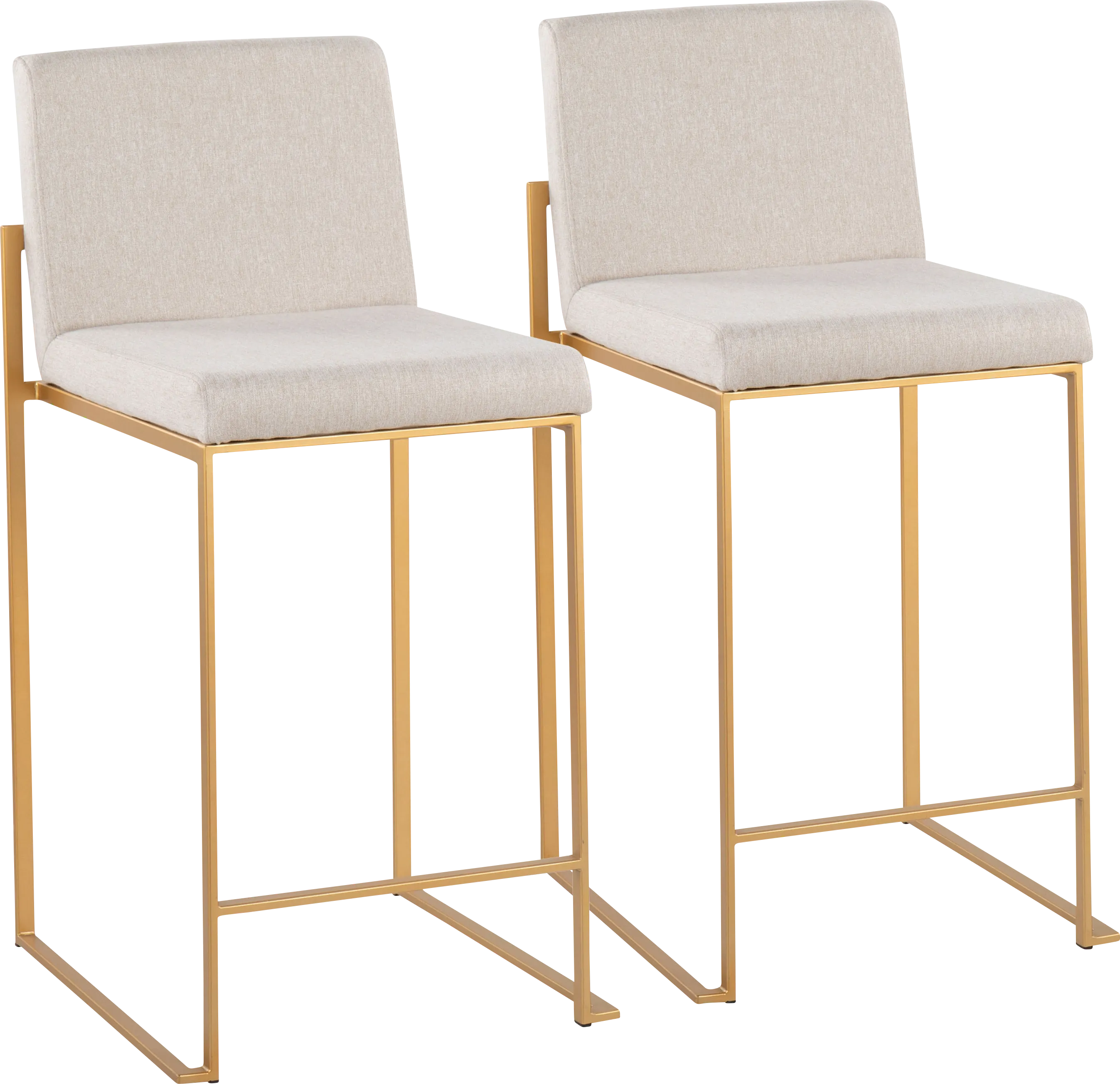 Leserna I Beige Counter Height Stool, Set of 2 - Thumbnail - Image 1