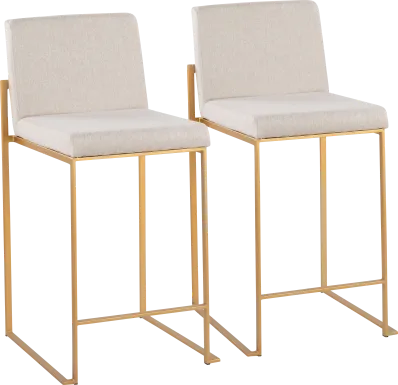 Leserna I Beige Counter Height Stool, Set of 2