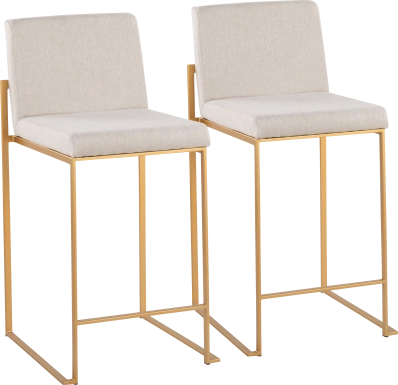 Leserna I Beige Counter Height Stool, Set of 2