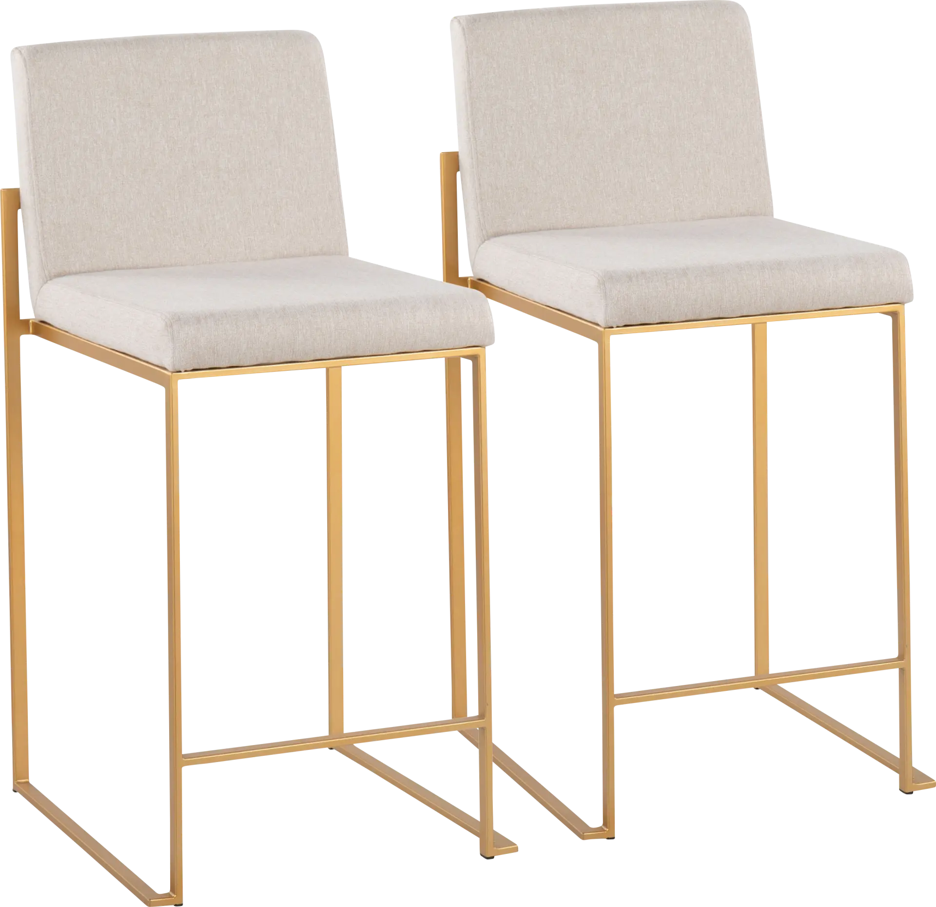 Leserna I Beige Counter Height Stool, Set of 2