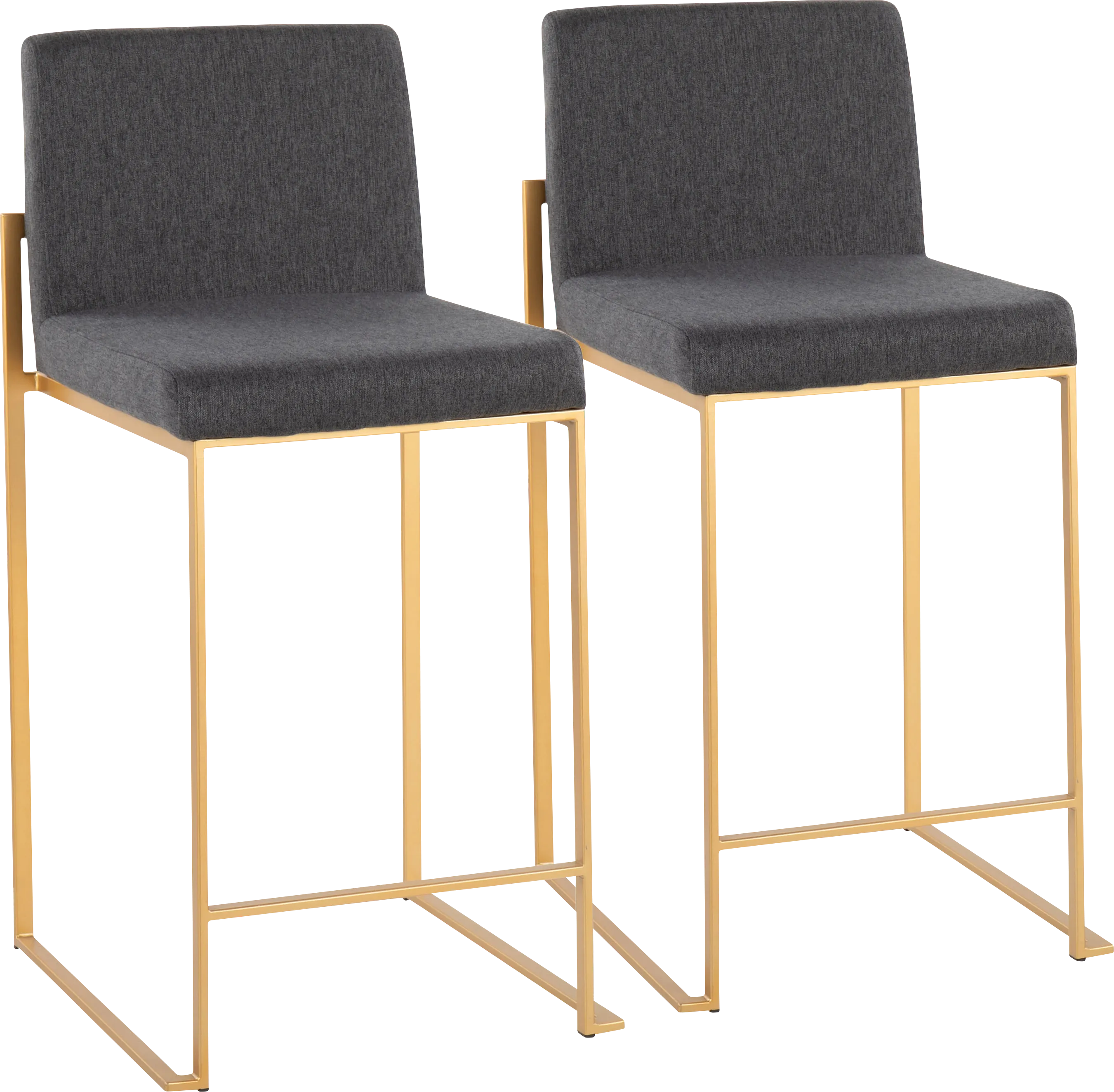 Leserna I Charcoal Counter Height Stool, Set of 2 - Thumbnail - Image 1