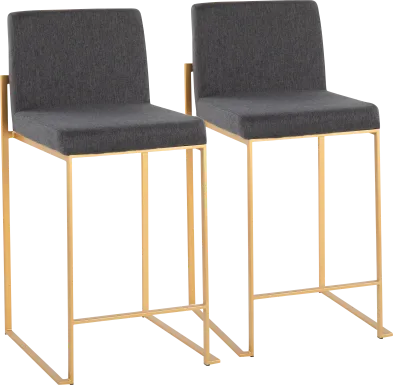 Leserna I Charcoal Counter Height Stool, Set of 2