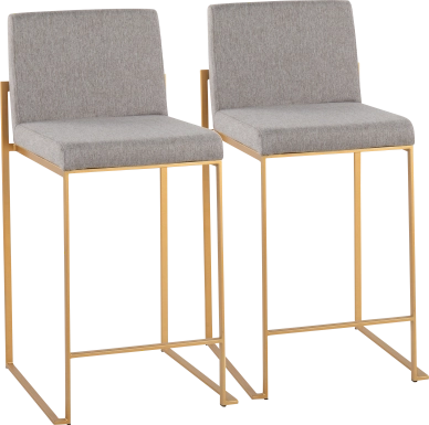 Leserna I Gray Counter Height Stool, Set of 2