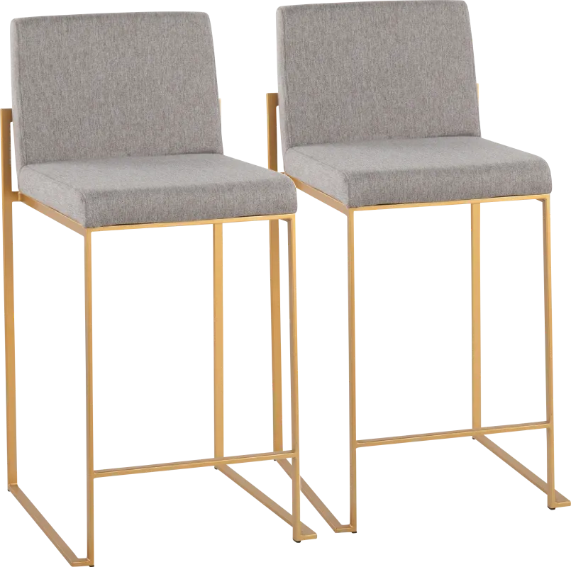 Leserna I Gray Counter Height Stool, Set of 2