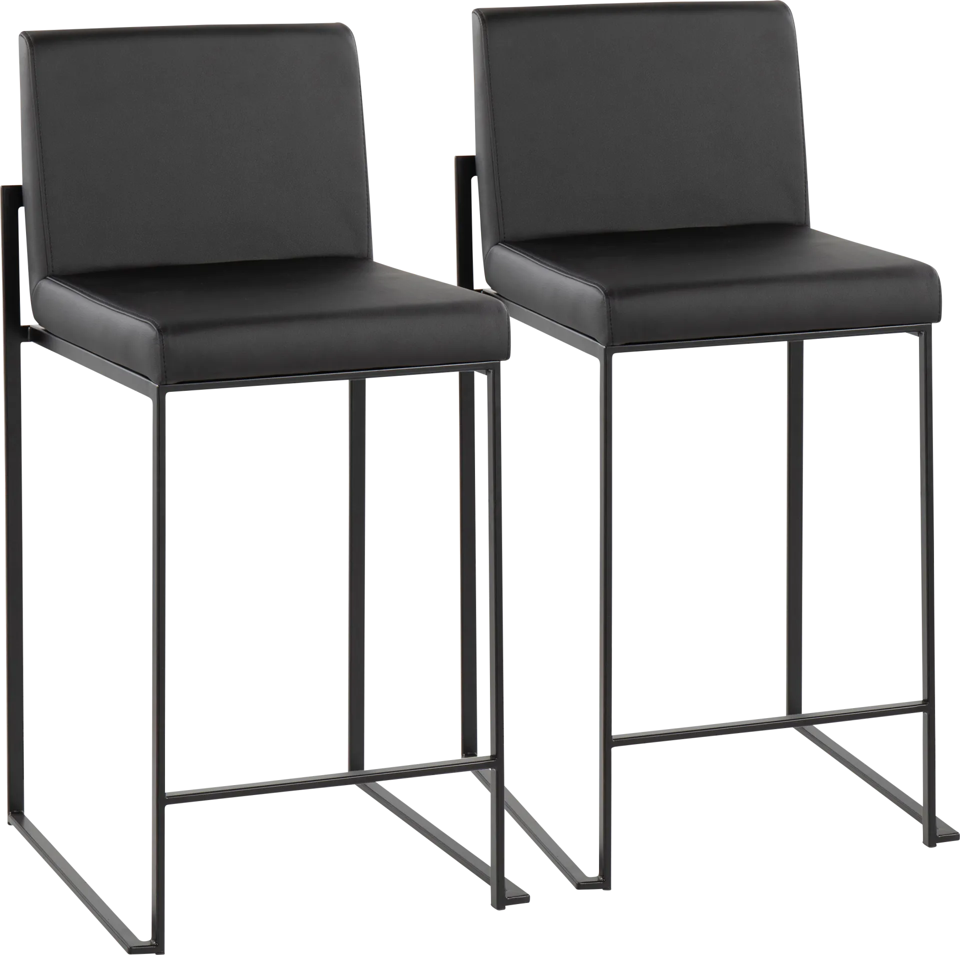 Leserna II Black Counter Height Stool, Set of 2 - Image 1
